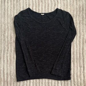 J. Crew Charcoal Black Knit Tee, Size M